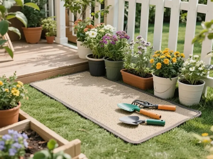 Home gardening work mat